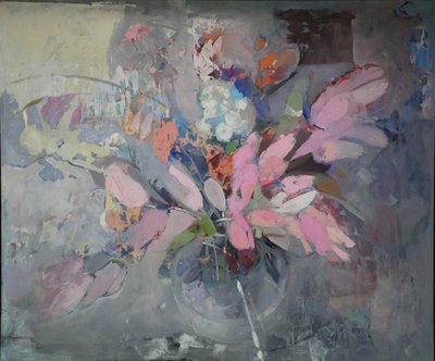 Abstrakter Rosa Strauß von Elena Shraibman