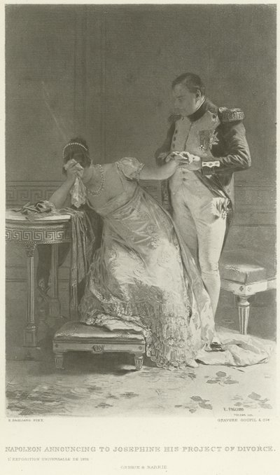 Napoleon kündigt Josephine sein Scheidungsprojekt an von Eleuterio Pagliano