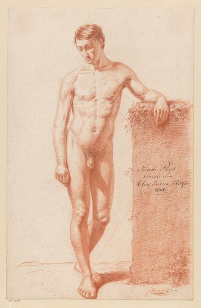 Stehender männlicher Akt, von vorne gesehen (2. Preis 1818) von Elias Friedrich Kruger