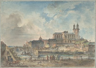 Ansicht des Doms von Uppsala von Norden von Elias Martin
