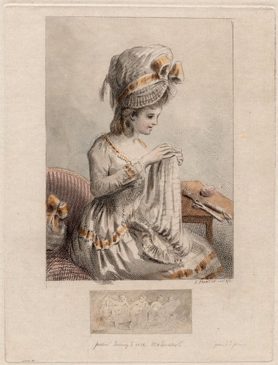 Junge Frau beim Nähen von Elias Martin