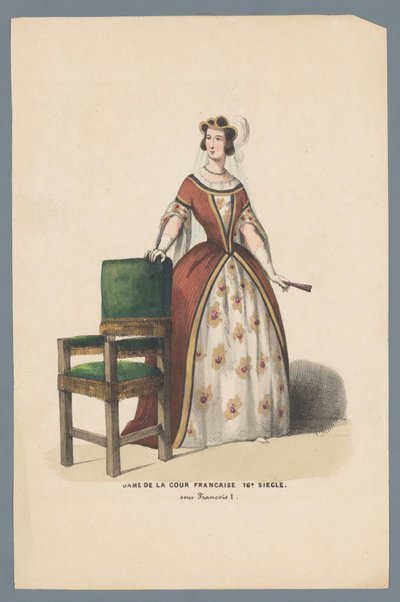 Dame des französischen Hofes, 16. Jahrhundert, unter Franz I. von Elias Spanier