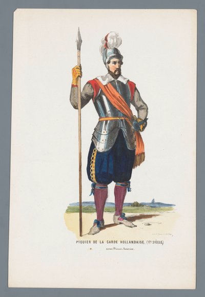 Piquier der holländischen Garde (17. Jahrhundert) unter Prinz Moritz von Elias Spanier