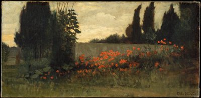 Zypressen und Mohnblumen von Elihu Vedder