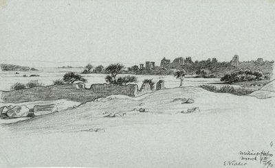 Aus 30 Zeichnungen der Nilreise: Medine & Haboo von Elihu Vedder