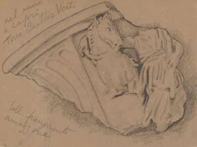 Skizze eines Fragments von einer Wand in Capri, ca. 1897 von Elihu Vedder