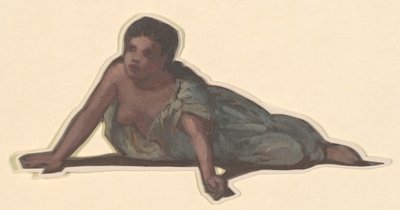 Studie für Griechische Mädchen beim Baden von Elihu Vedder