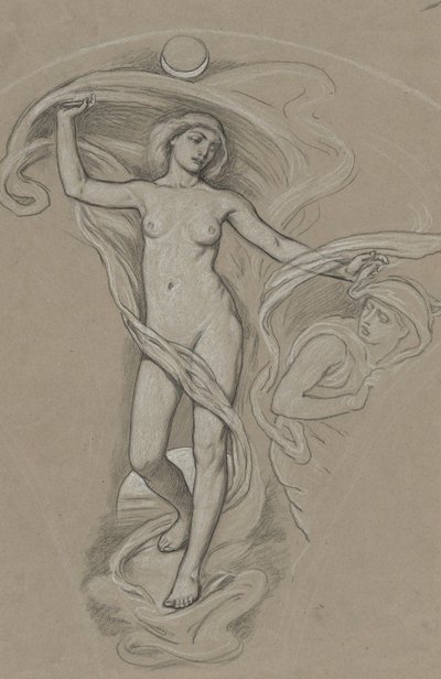 Studie für Luna von Elihu Vedder