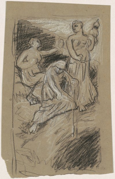 Studie für Die Schicksale sammeln die Sterne, 1884-1887 von Elihu Vedder