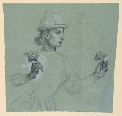 Studie für "Hochzeitsprozession" von Elihu Vedder
