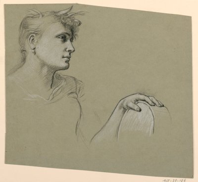 Studie einer Figur von Elihu Vedder