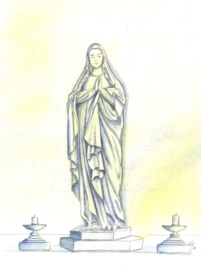 Eine Statue der seligen Jungfrau Maria von Elizabeth Wang