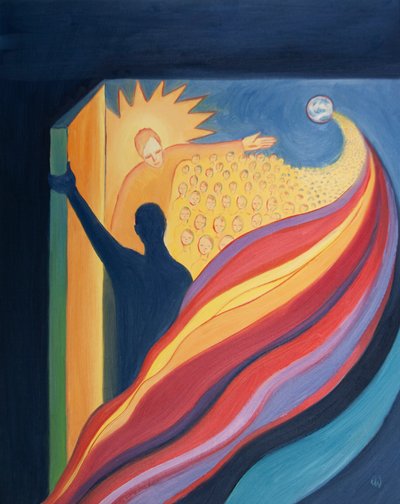 Bei der Himmelfahrt kehrte Christus, unser Bruder, triumphierend zum Vater zurück und öffnete uns einen Weg zum Himmel. von Elizabeth Wang