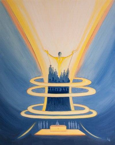 In der Messe bindet uns der Heilige Geist mit Christus zusammen wie Korn, das zu einem einzigen Bündel gebunden ist. von Elizabeth Wang