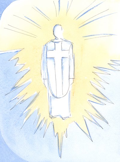 Christus - fast unerträglich blendend, königlich und mächtig - herrscht jetzt im Himmel, wahrer Mensch und wahrer Gott, unser Hoherpriester von Elizabeth Wang