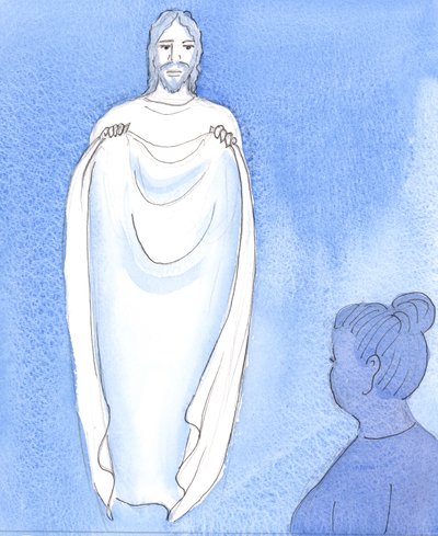 Christus tröstet und beruhigt uns, wie eine Mutter ihre Kinder beruhigt, wenn sie besorgt oder verängstigt sind. von Elizabeth Wang