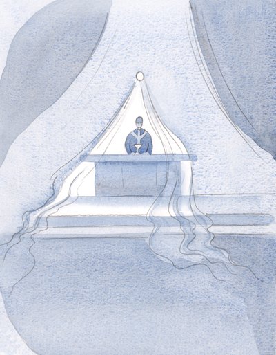 Christus zieht diejenigen, die bei diesem Fest das göttliche Essen gegessen haben, wie in ein feines Tuch gehüllt, in den Himmel von Elizabeth Wang