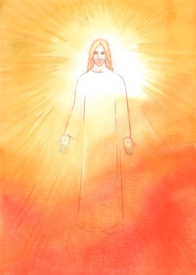 Christus ist in seinem auferstandenen Leben strahlend und freudig. von Elizabeth Wang