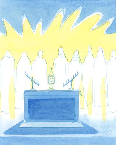 Christus liebt es, seinen Freunden durch seine wirkliche Gegenwart im Allerheiligsten Sakrament Erfrischung und neuen Mut zu bringen von Elizabeth Wang