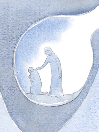 Christus, mein Herr, wartete geduldig, bis der Schmerz nachließ, 2000 von Elizabeth Wang
