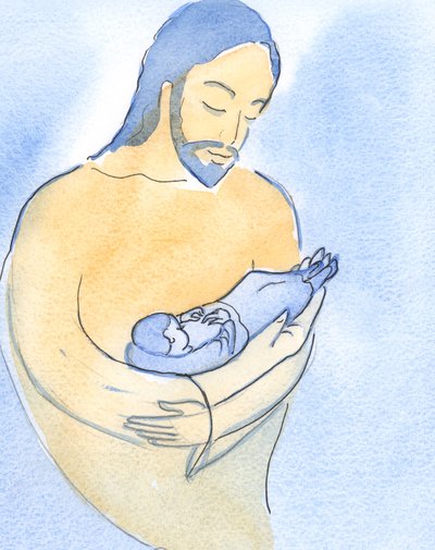 Christus zeigte mir, dass ich in meinem gegenwärtigen Leiden wie in den Armen des Vaters liege, zärtlich getragen. von Elizabeth Wang