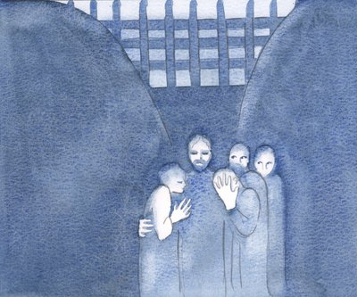 Christus der Gekreuzigte ist besonders nahe bei allen, die um seinetwillen leiden von Elizabeth Wang