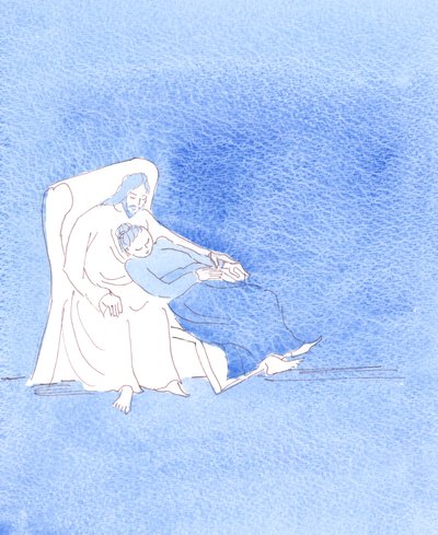 Christus ließ mich nicht mehr beten, als ich erschöpft war, nachdem ich einen Vortrag über Ihn gehalten hatte, 2004 von Elizabeth Wang