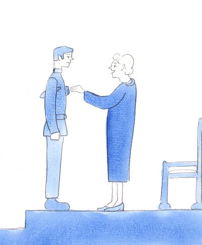 Christen, die Christus so gut dienen, dass sie direkt in den Himmel kommen, wenn sie sterben, sind wie jene tapferen Soldaten, deren Mut von der Königin anerkannt wird von Elizabeth Wang