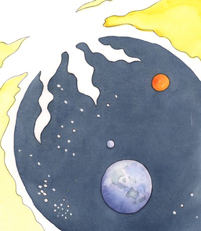 Die Schöpfung wird von Gott im Dasein gehalten, 2003 von Elizabeth Wang