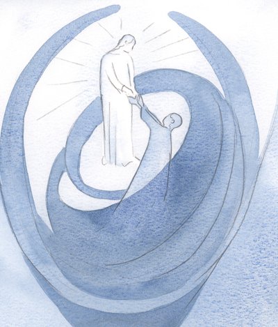 Auch wenn Versuchungen um uns herumwirbeln, lässt Christus uns nicht los, wenn wir an ihm festhalten, 2000 von Elizabeth Wang