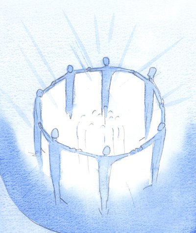 Freunde und Verwandte, die in Christus leben, arbeiten und beten, drängen die Dunkelheit zurück, um andere zu erleuchten von Elizabeth Wang