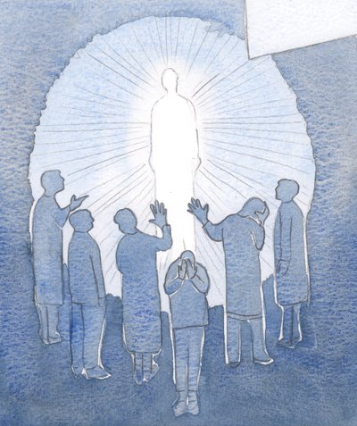 Jesus strahlt im Himmel mit Reinheit und Macht von Elizabeth Wang