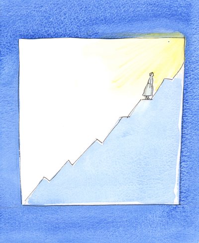 Unser Fortschritt in Richtung Himmel kann wie ein Verkaufsdiagramm sein von Elizabeth Wang