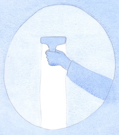 Unsere kräftigen Gebete wirken auf die Seele wie ein Schrubber, der über eine schmutzige Fensterscheibe geschoben wird, 2002 von Elizabeth Wang