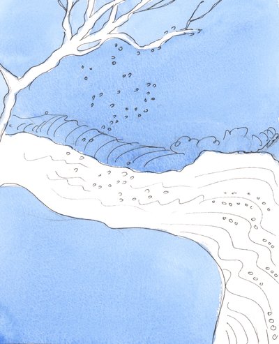 Menschen, die ziellos ohne klare Ziele oder Verpflichtung zum Guten leben, sind wie Blütenblätter, die in einen Fluss fallen, von der Strömung hin- und hergeworfen werden und schließlich über einen Wasserfall gespült werden, um nicht mehr gesehen zu werden von Elizabeth Wang