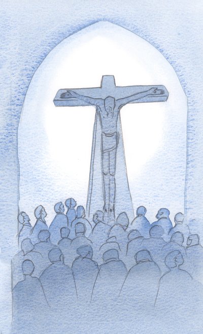 Das Opfer, das Christus dem Vater darbringt, ist ewig, für die Erlösung aller, die ihr Vertrauen in ihn setzen von Elizabeth Wang