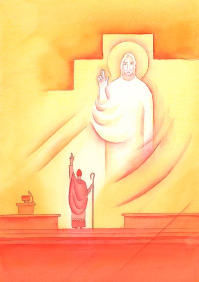 Durch jeden Bischof, der mit dem Papst in Gemeinschaft steht, heiligt, lehrt und führt uns Gott der Vater, 2002 von Elizabeth Wang