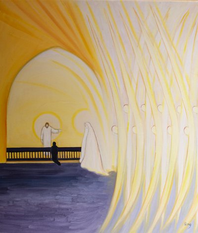Wir sind im Glauben nie allein, da Christus uns die Engel und Heiligen gibt, um uns zu helfen von Elizabeth Wang