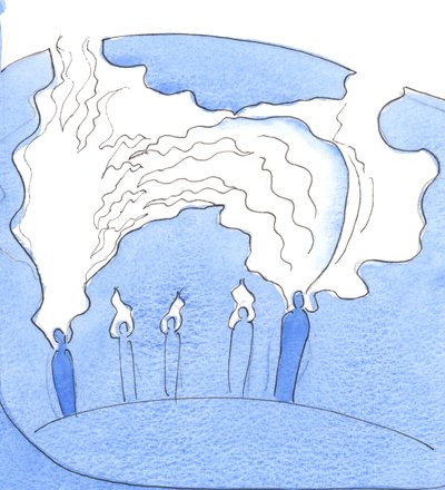 Wenn eine Seele bereit ist, mit und für eine andere zu beten, aus der Ferne, ist es, als ob das Feuer der Nächstenliebe in ihm auf diese andere Seele gerichtet ist (sowie auf Gott), 2003 von Elizabeth Wang