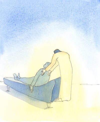 Wenn wir krank sind und Christus in der Heiligen Kommunion zu uns kommt, ist es, als ob Er darauf besteht, uns zu helfen, uns auf eine Couch zu legen von Elizabeth Wang
