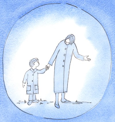 Wenn wir jemanden in Not führen und helfen, können wir wie eine Mutter sein, die ein kleines Kind führt, unterrichtet und ermutigt, 2003 von Elizabeth Wang