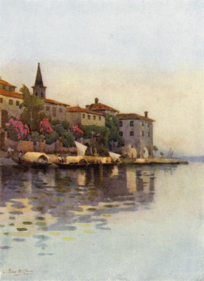 Ein grauer Morgen, Lago Maggiore von Ella Du Cane