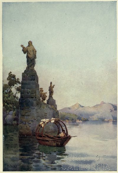 Eingang zur Villa Arconati, Lago di Como, Illustration aus 