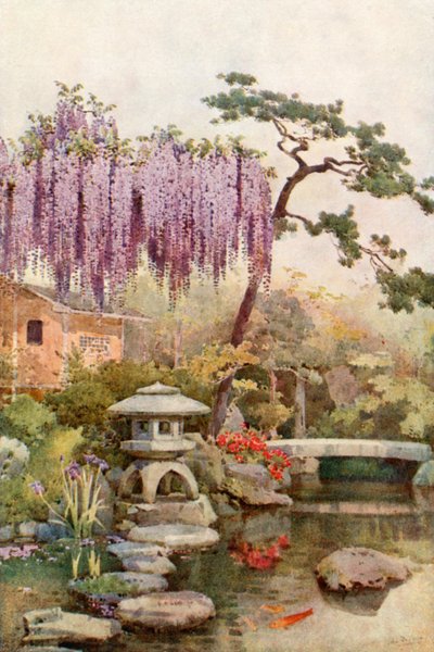 Wisteria in einem Garten in Kyoto von Ella Du Cane