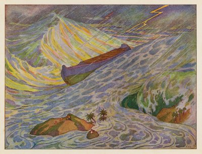 Noahs Arche: Die Sintflut (Farblithografie) von Elmer Boyd Smith