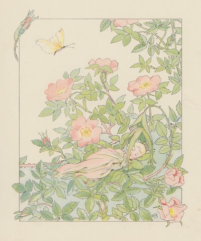 Illustration für Blondchen in Blüten von Elsa Beskow