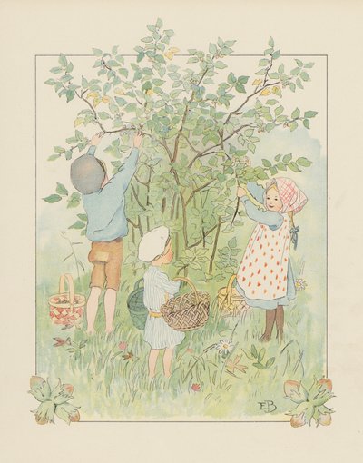 Illustration für Blondchen in Blüten von Elsa Beskow