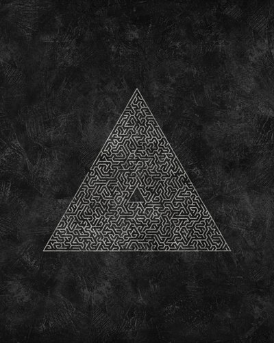 Geometrisches Labyrinth Dreieck von Ema Paraschiv