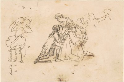 Studie für "Die Rückkehr von König Friedrich II. aus Küstrin" von Emanuel Gottlieb Leutze
