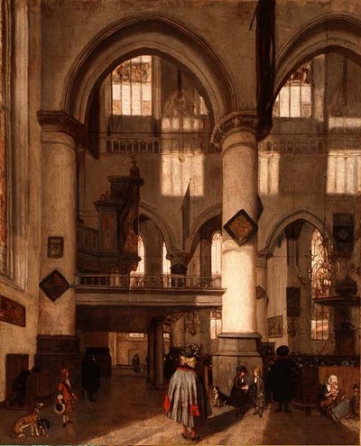 Innenraum der Oude Kerk, Amsterdam von Emanuel de Witte